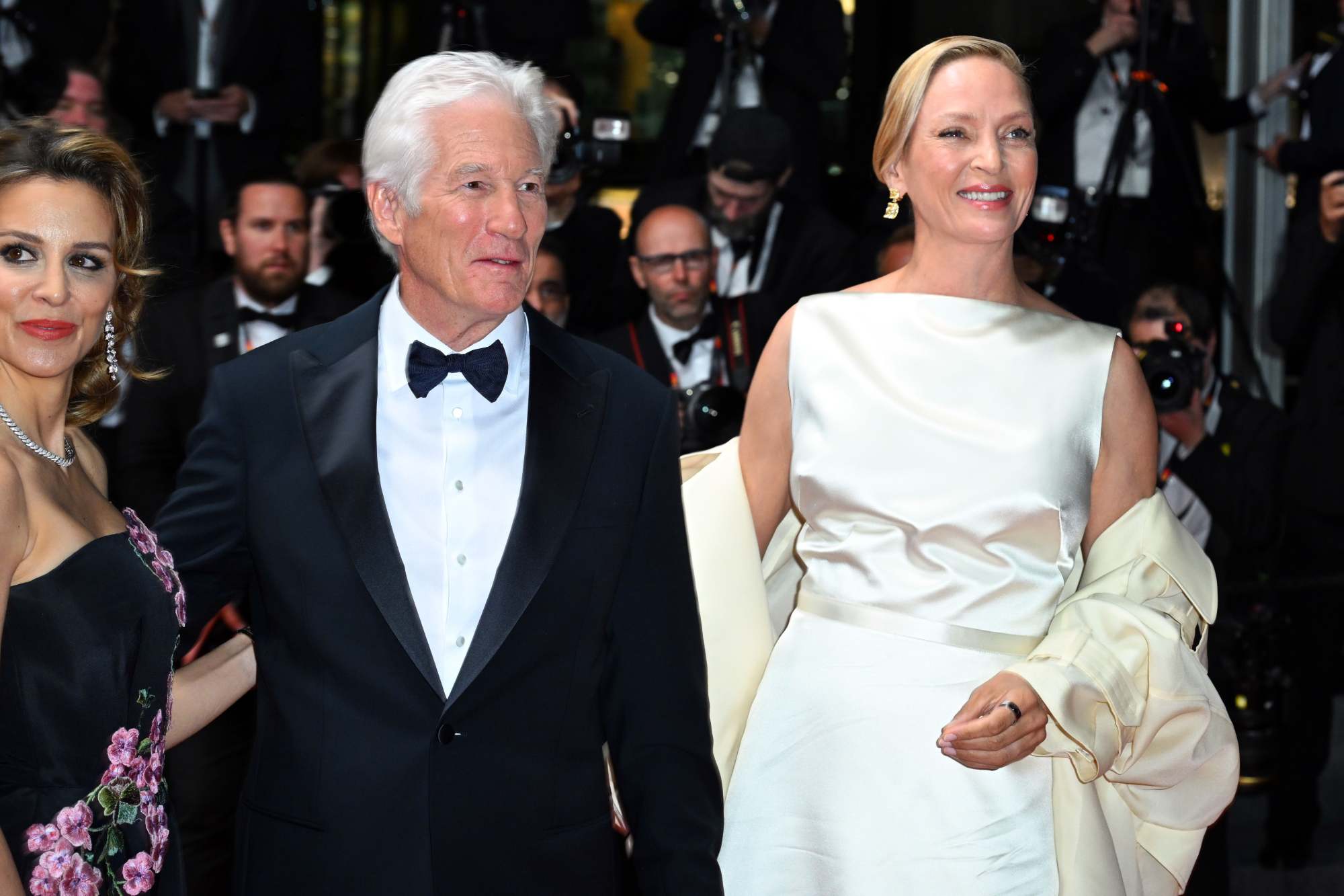 Uma Thurman, Richard Gere y Alejandra Gere